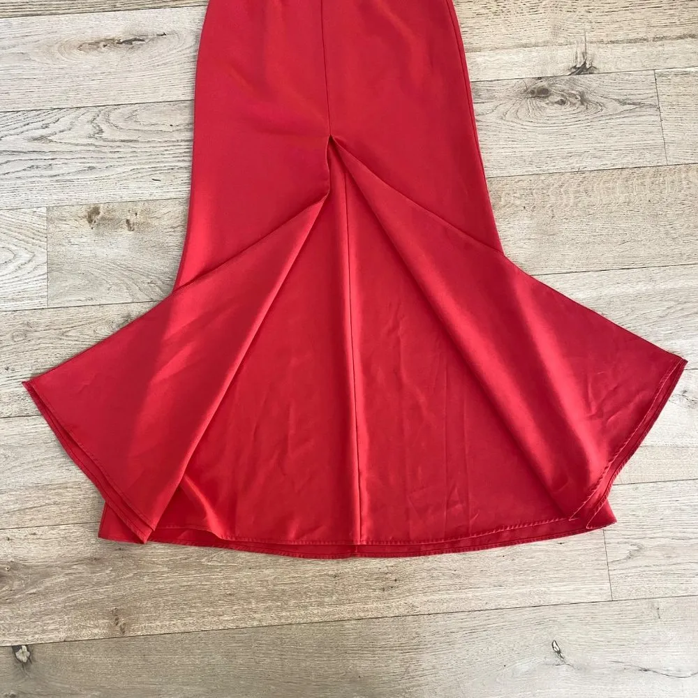 Lovers + Friends Helena Lace Back Maxi Dress in Red - Image 6