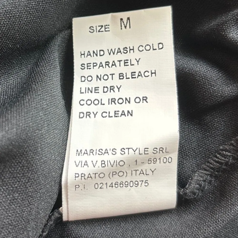 Marisa & Marie Black Italian Floral Lace Short Sleeve Shift Mini Dress Size M Size M - Image 8