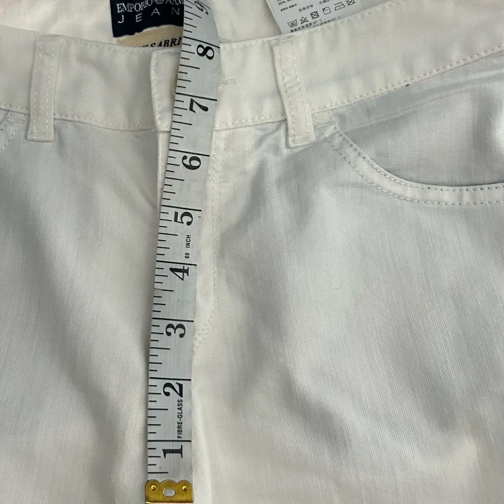 Emporio Armani White New Sabrina Skinny Jeans Designer Size 28 - Image 10