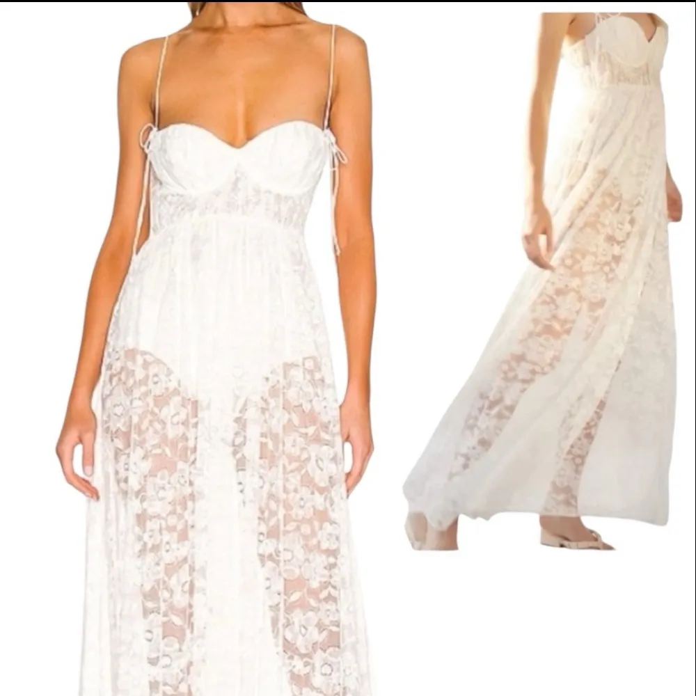 For Love and Lemons Lorena Maxi Dress Size Small White Lace NWT - Image 2