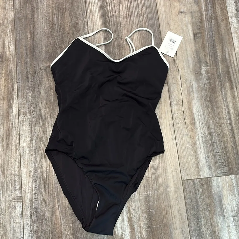 Andie x Mindy Summer Camp Women's The Bells One Piece Swimsuit Black Medium NEW - Image 4