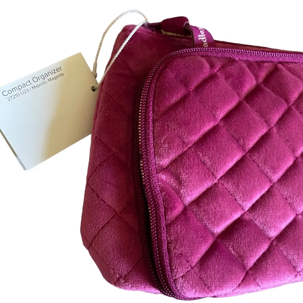 Vera Bradley Majestic Magenta Compact Organizer Travel Storage Purse - Image 7