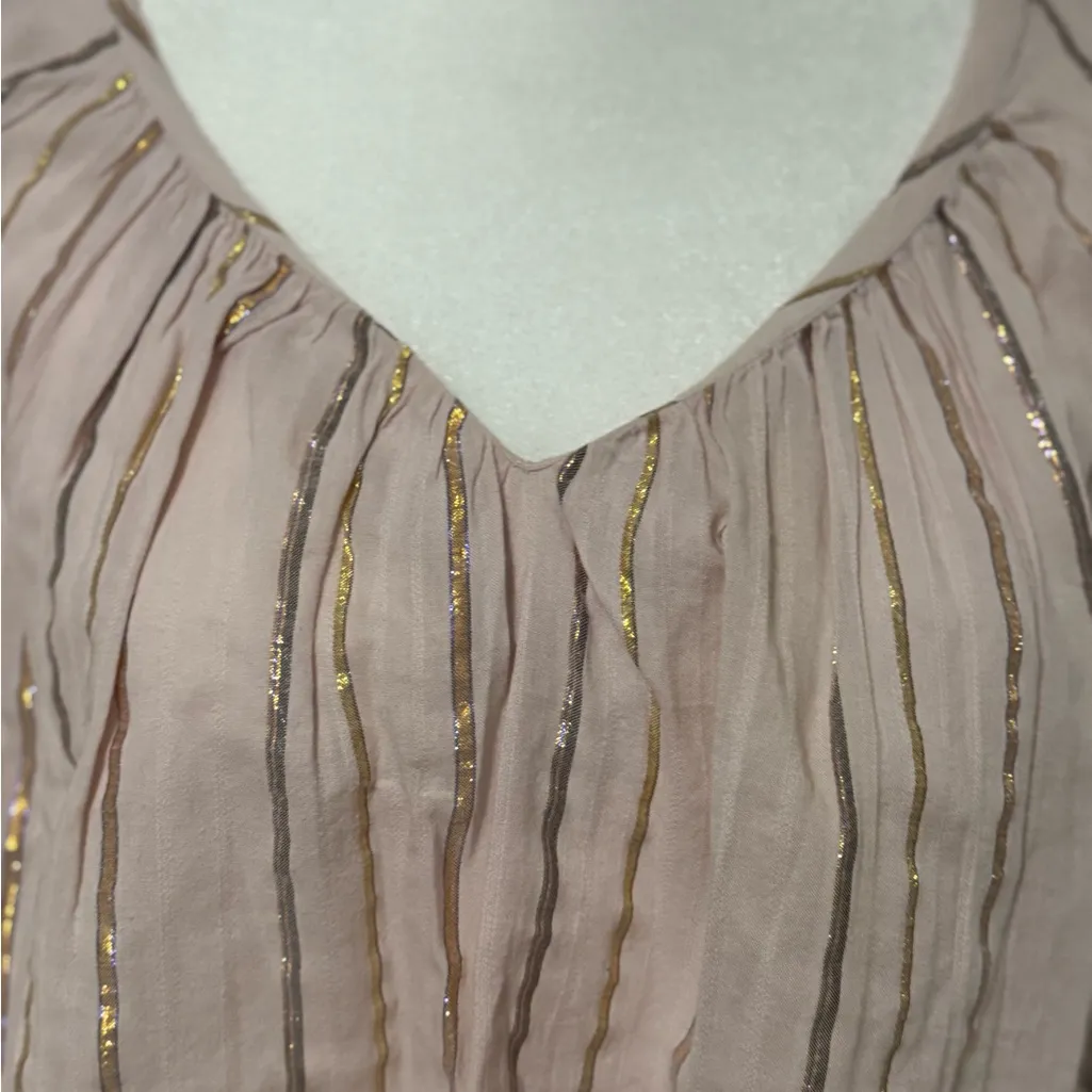 Rebecca Taylor Pink Puff Sleeve‎ Ruched Blouse - Image 2