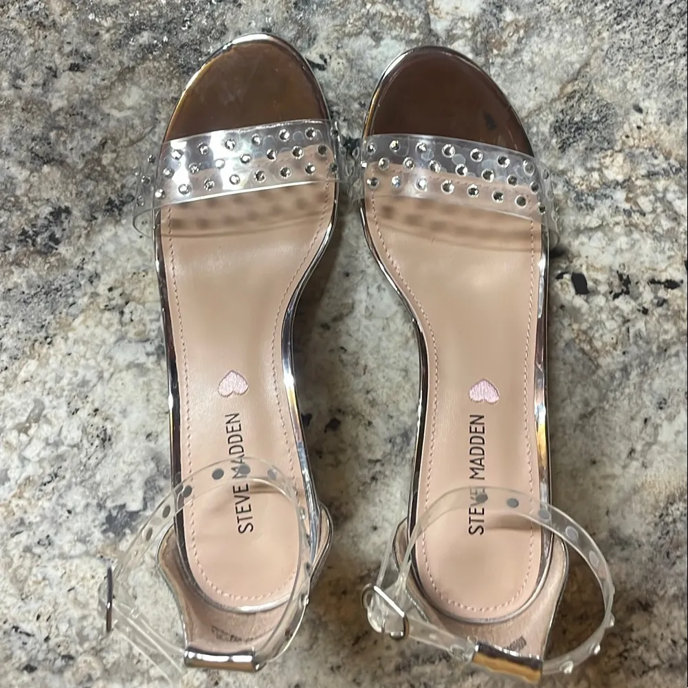 Steve Madden  Metallic Studded Heels - Image 3