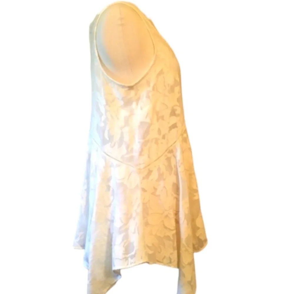 Anthropologie Vanessa & Virginia Ivory Lave Boho Tunic Sheer Handkerchief Hem - Image 6