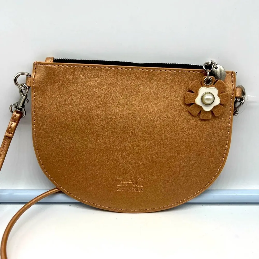 ZAC ZAC POSEN for Bloomingdale’s small beige pink shoulder or crossbody Tan - Image 2