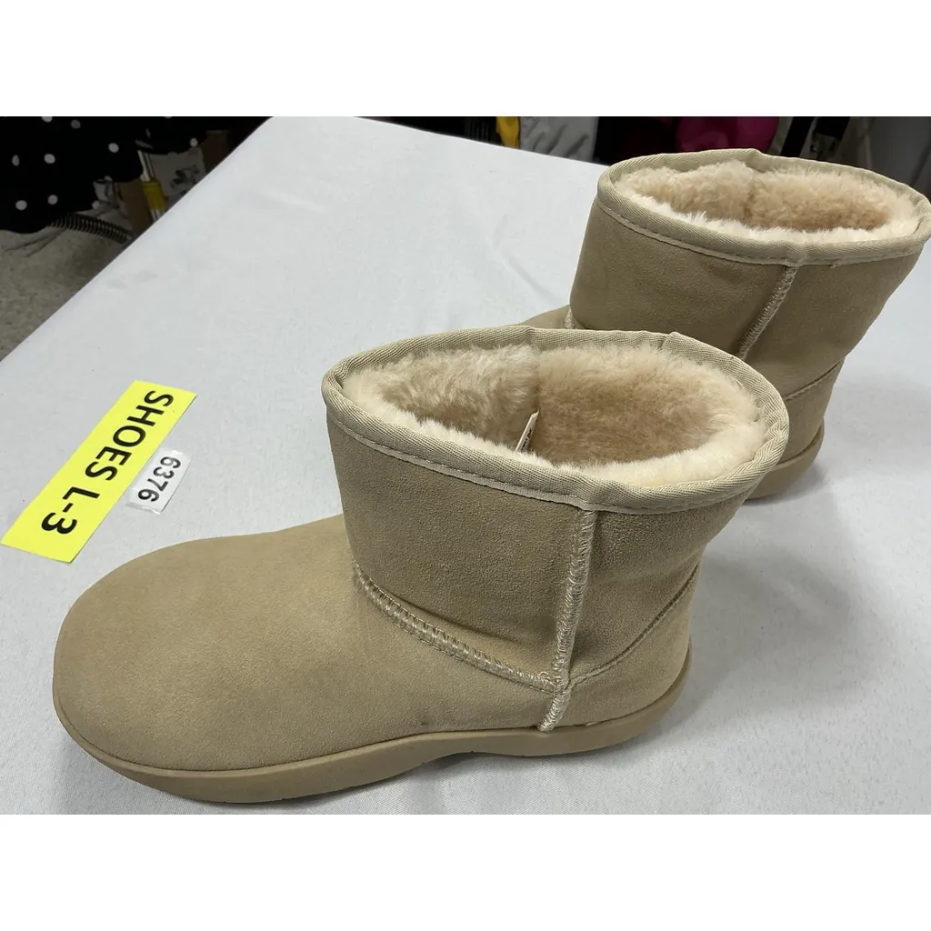 Womans Athlefit Pullon Lined Ankle Boots Size 8.5 Beige Round Toe NWT Tan - Image 2