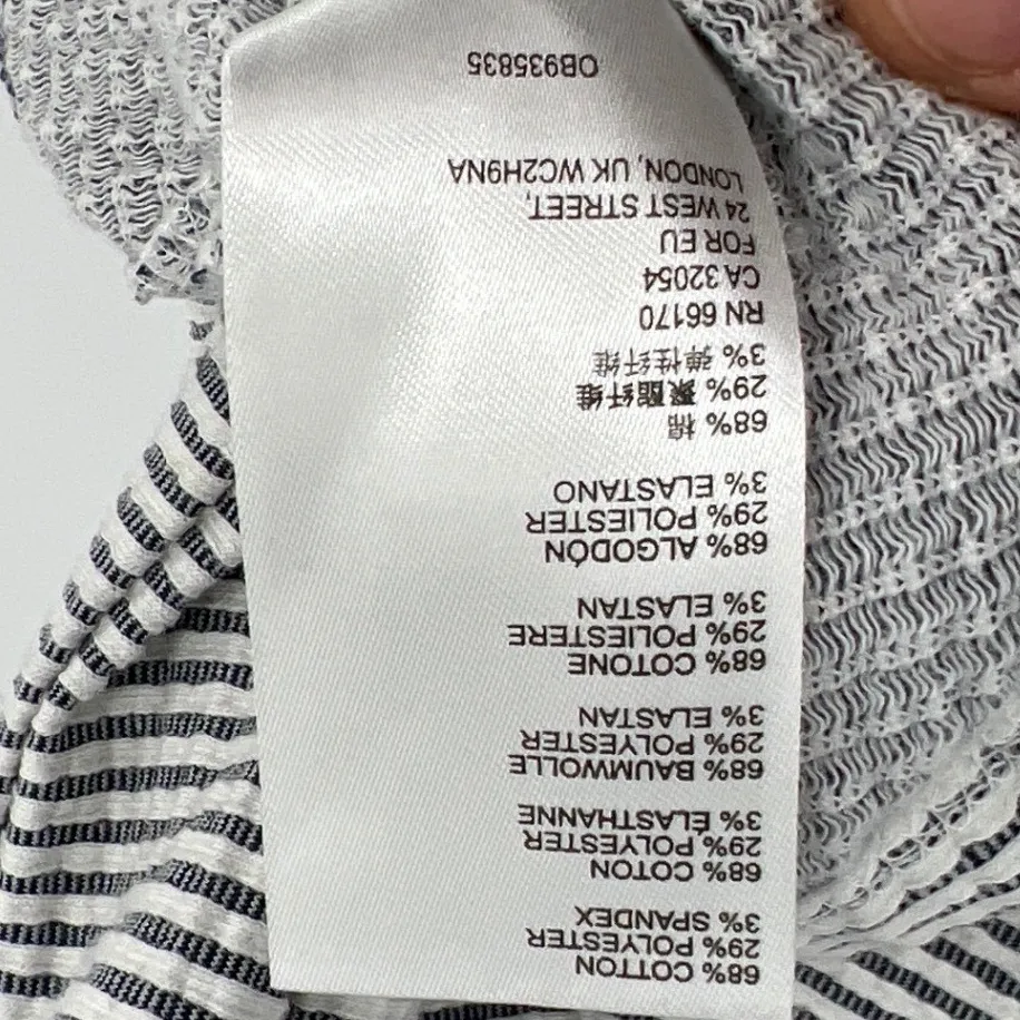 Maeve Anthropologie Wrap Vest Top Black White Gingham Button Front XXS EUC - Image 6