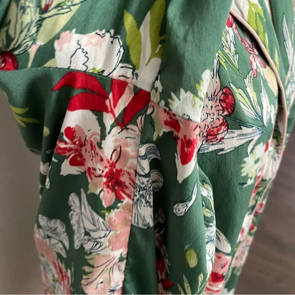 Cupcakes and Cashmere Sleep Shirt Nighty Nightgown Pajamas Floral Green Pink - Image 6