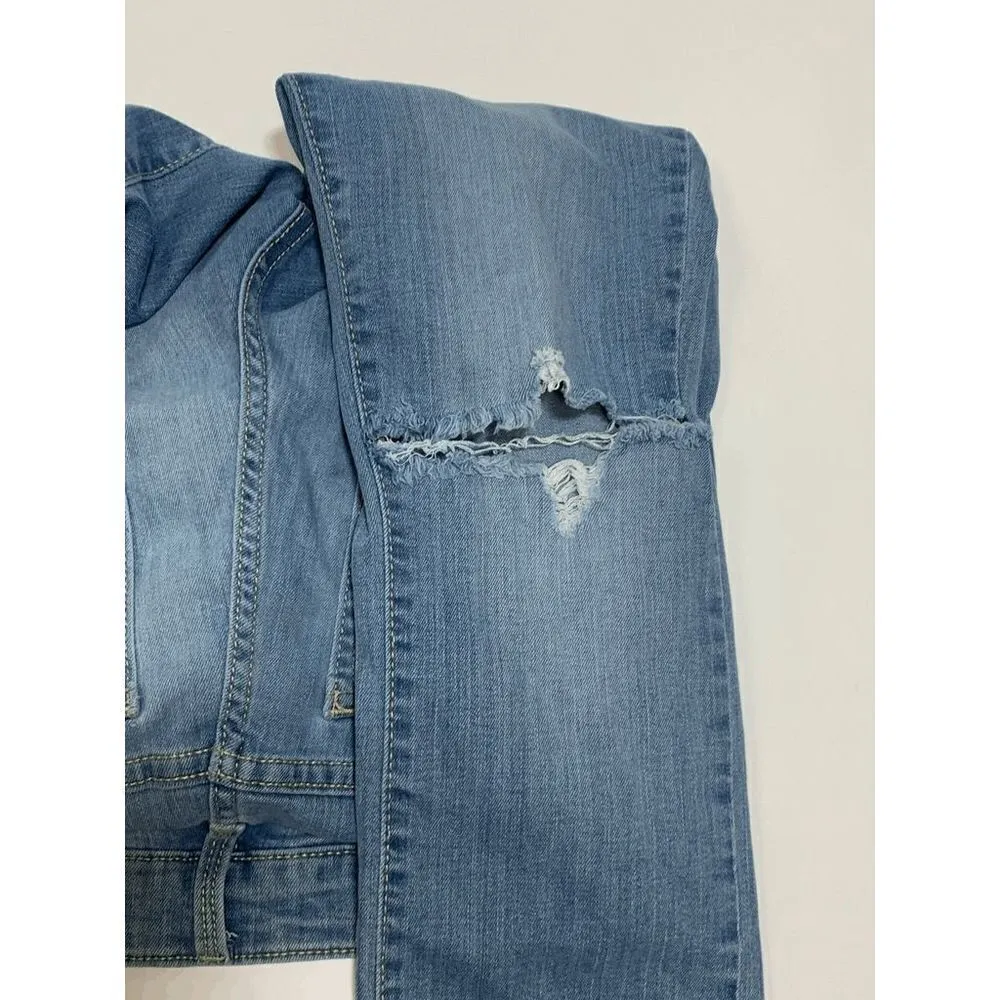 Old Navy Womens Denim Jeans Skinny Rockstar Distressed Blue Medium Wash Size 10R - Image 6