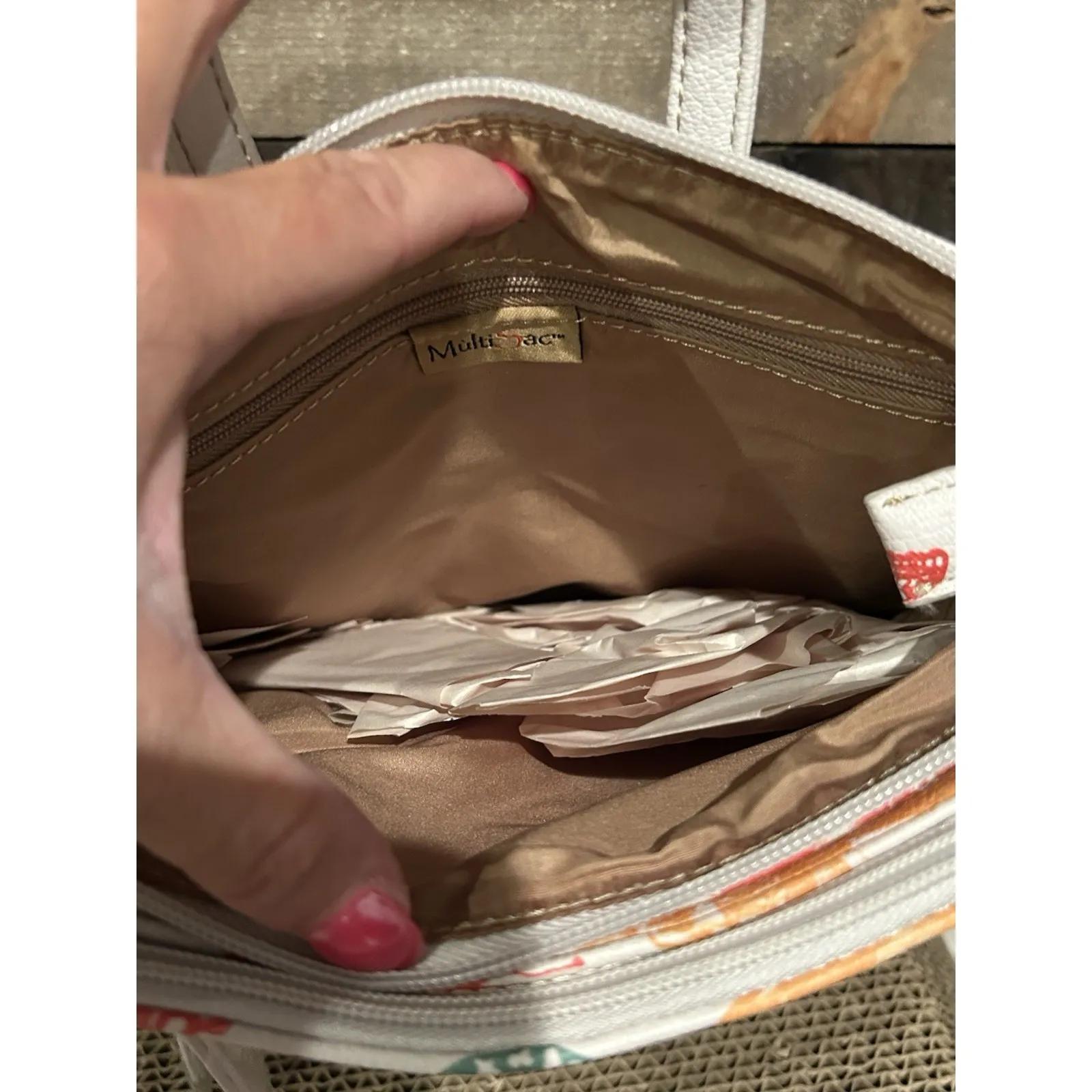 Multi Sac White Butterfly Backpack Medium‎ Backpack NEW - Image 7