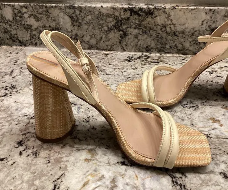 Kia block heel strappy weave sandals 8.5 - Image 14