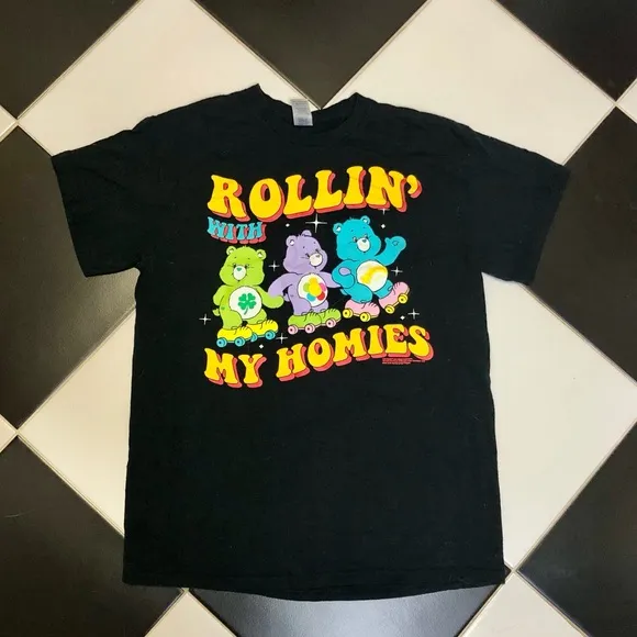 Care Bears Rollin’ With My Homies Novelty Rollerskating Retro Vintage size Med - Image 2