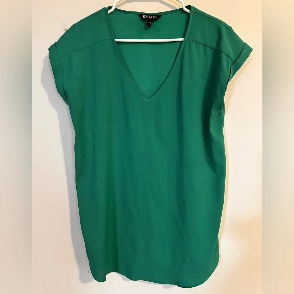 Express Women's Pink, Cream, and Green Blouse Set - Image 4