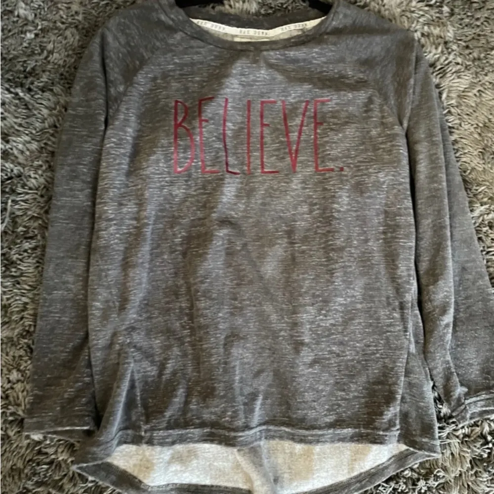 Christmas Rae Dunn holiday long sleeve “Believe” - Image 5