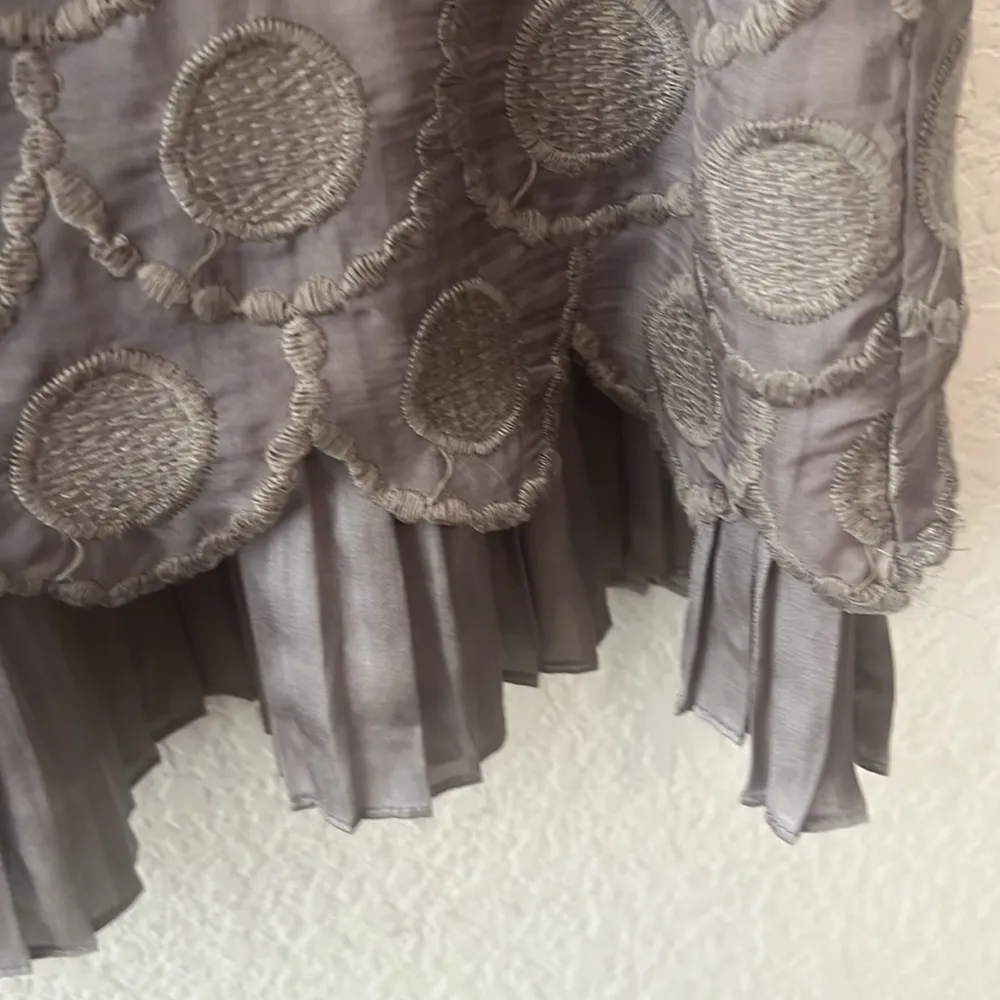 Ryu: Anthropologie Adjustable Strap Embroidered Detail Dress (M) - Image 5