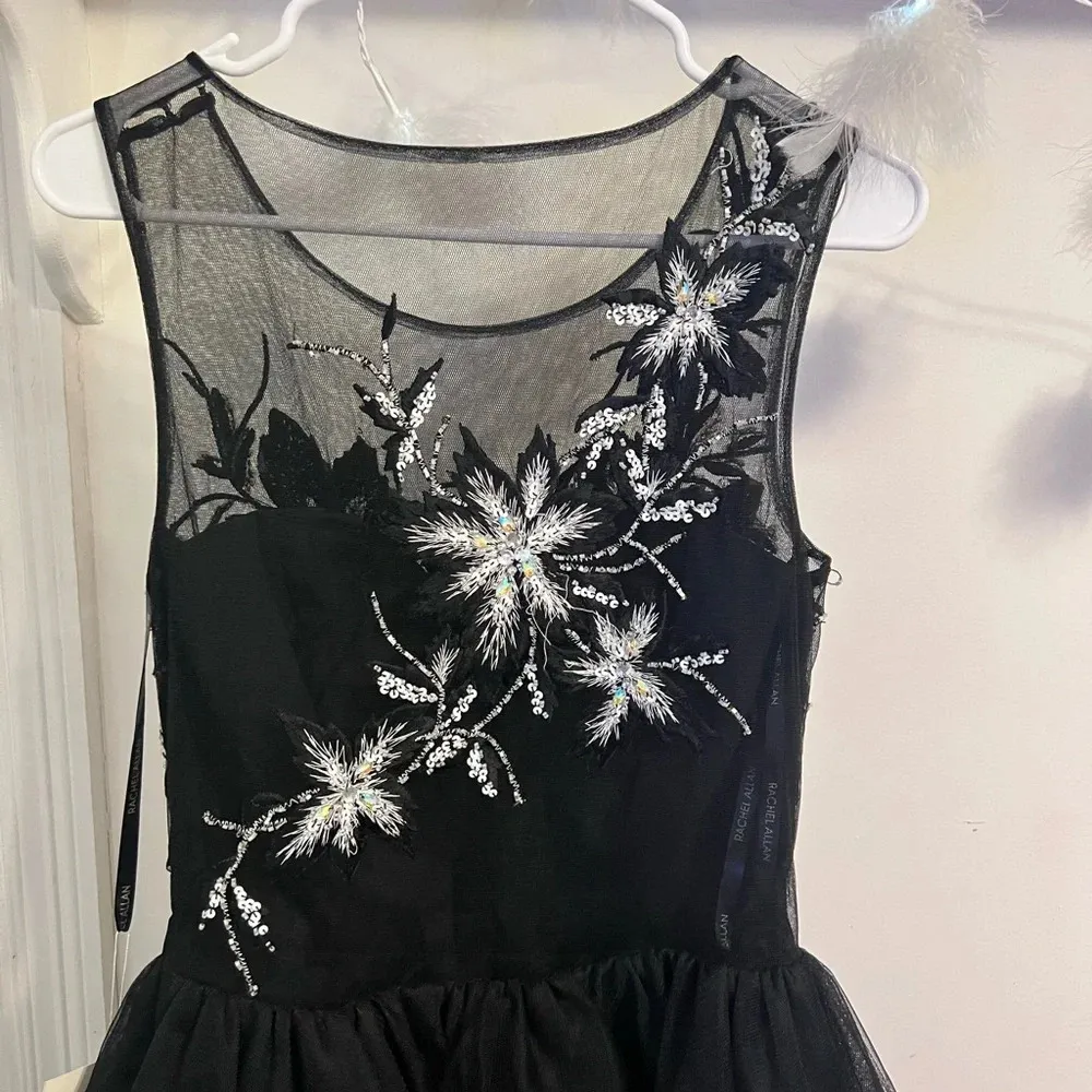 NWT Rachel Allan Sequined Short Dress Black Size 10 - Image 6