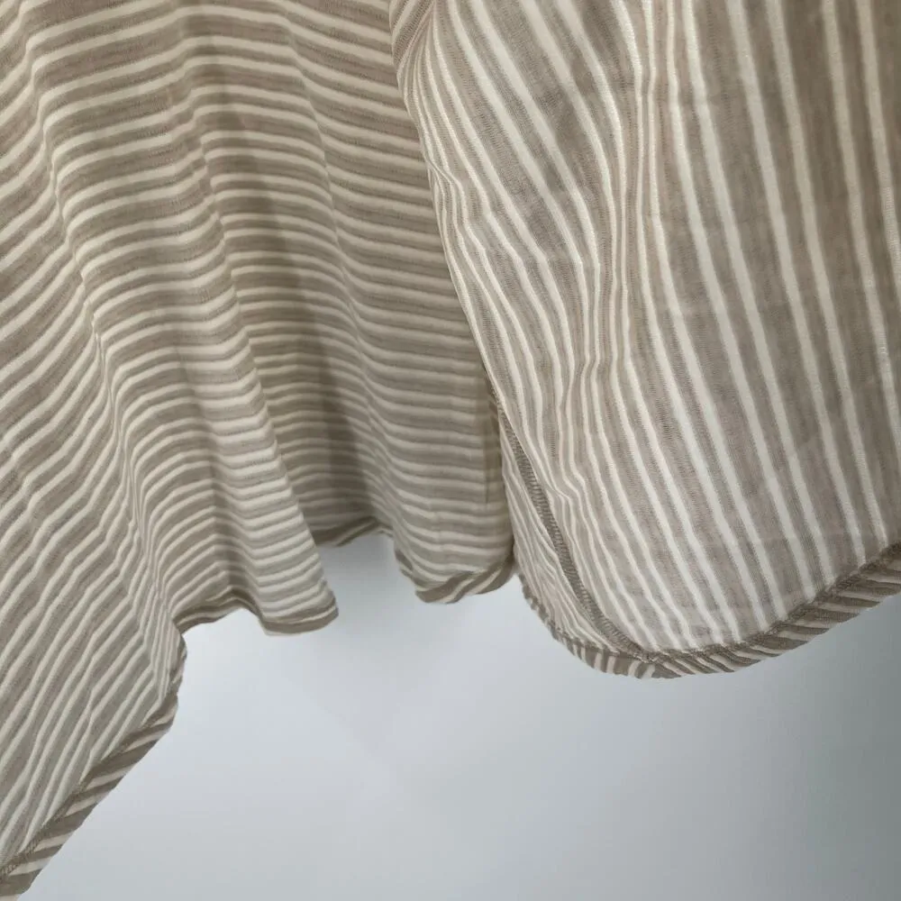 ALTAR'D STATE Dress SZ Small NWT Fit And Flare Stripe Taupe White Skater Casual - Image 9