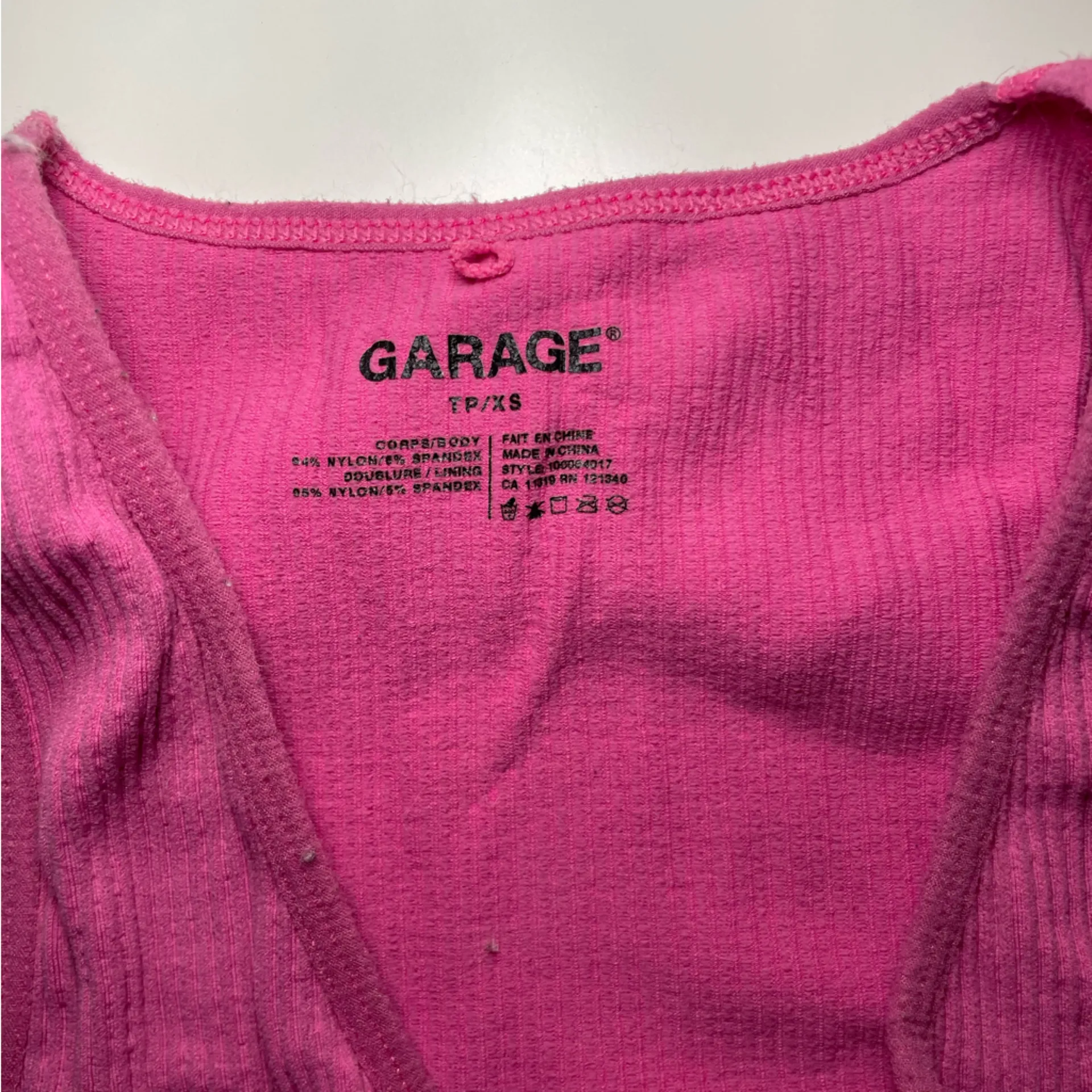 Garage  Hot Pink Ribbed Top - Image 2