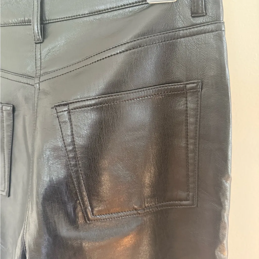 Aritzia (Wilfred) Black Pleather Pant Size 8 - Image 5