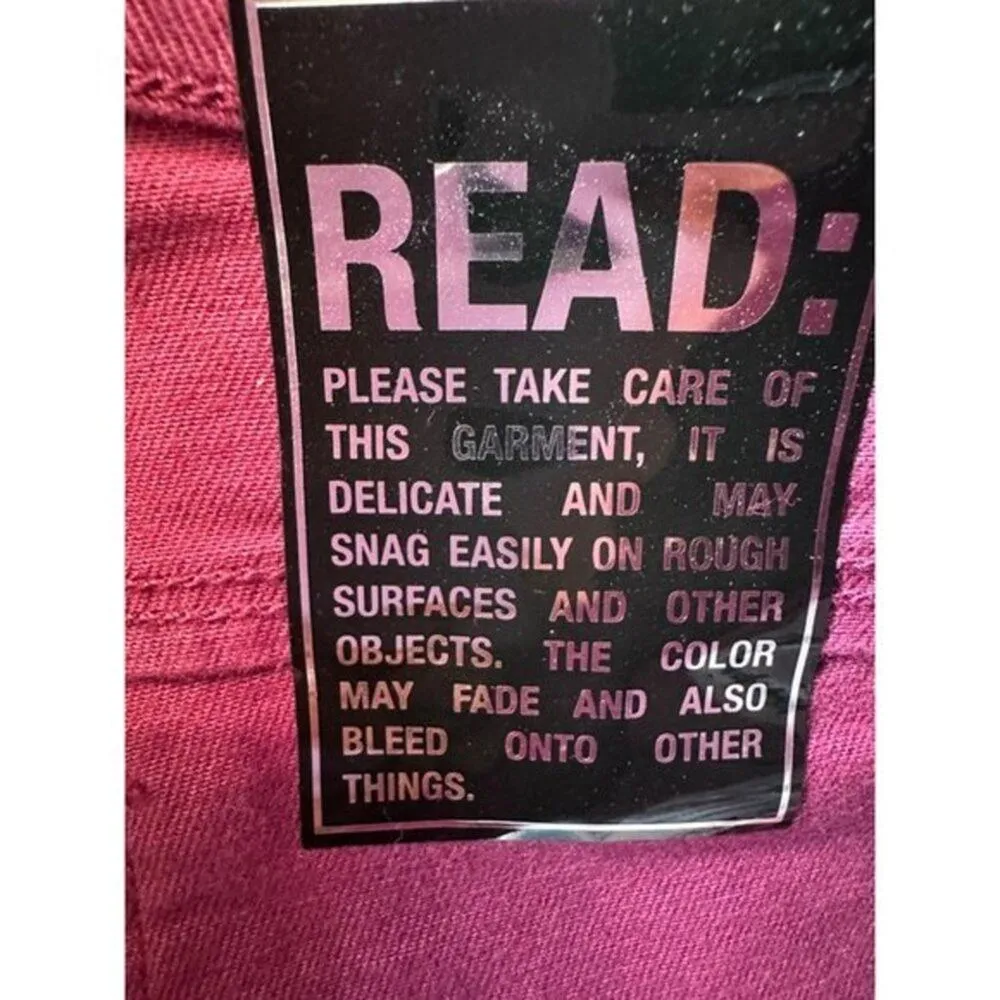 Ksubi Super‎ Skinny Y2K Magenta Women's Low Rise Jeans NWT 26 - Image 8