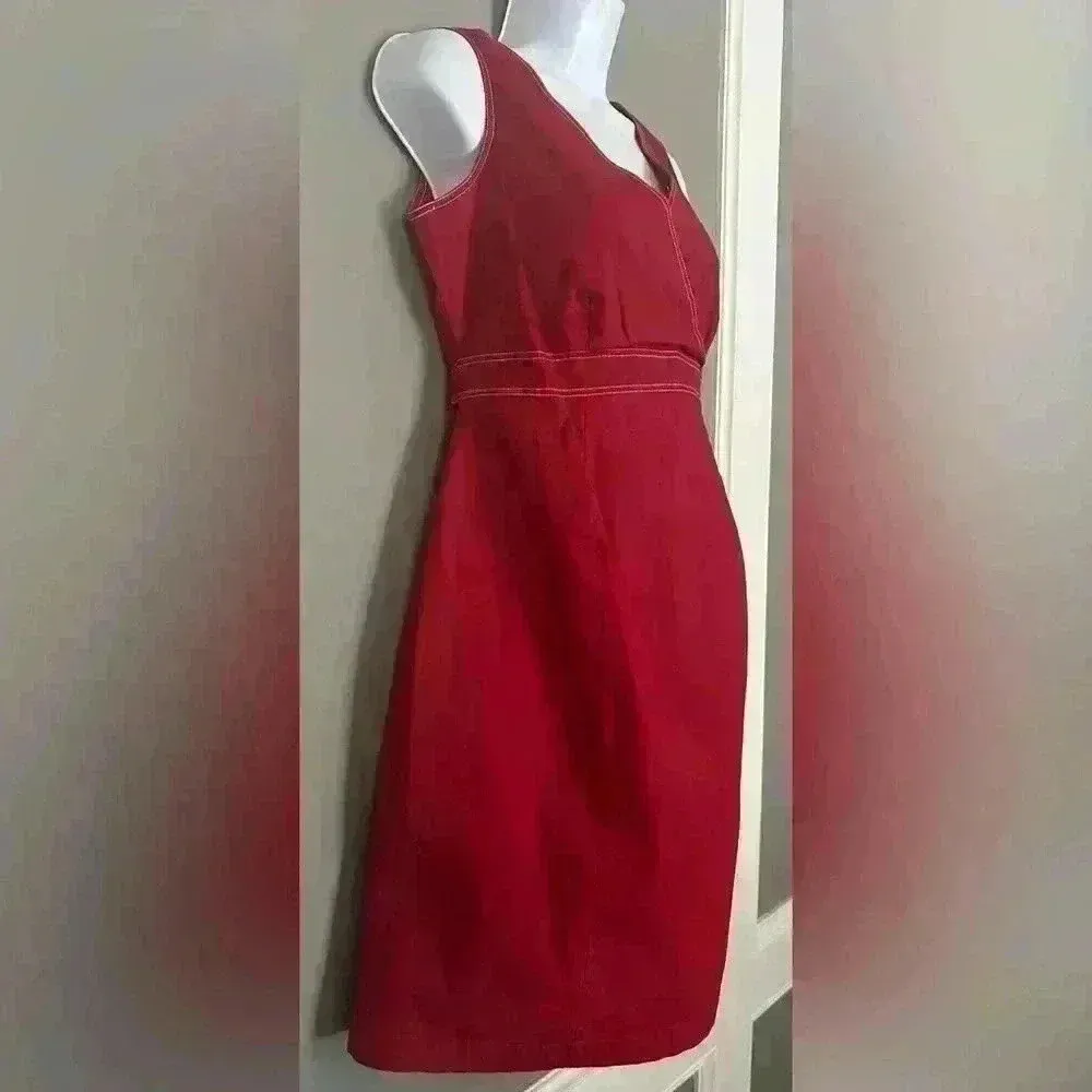 Motherhood Maternity Sleeveless Red Dress (386) - Image 2