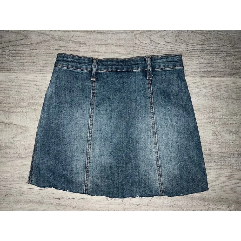 Refuge  Denim Button Down Skirt - Image 3