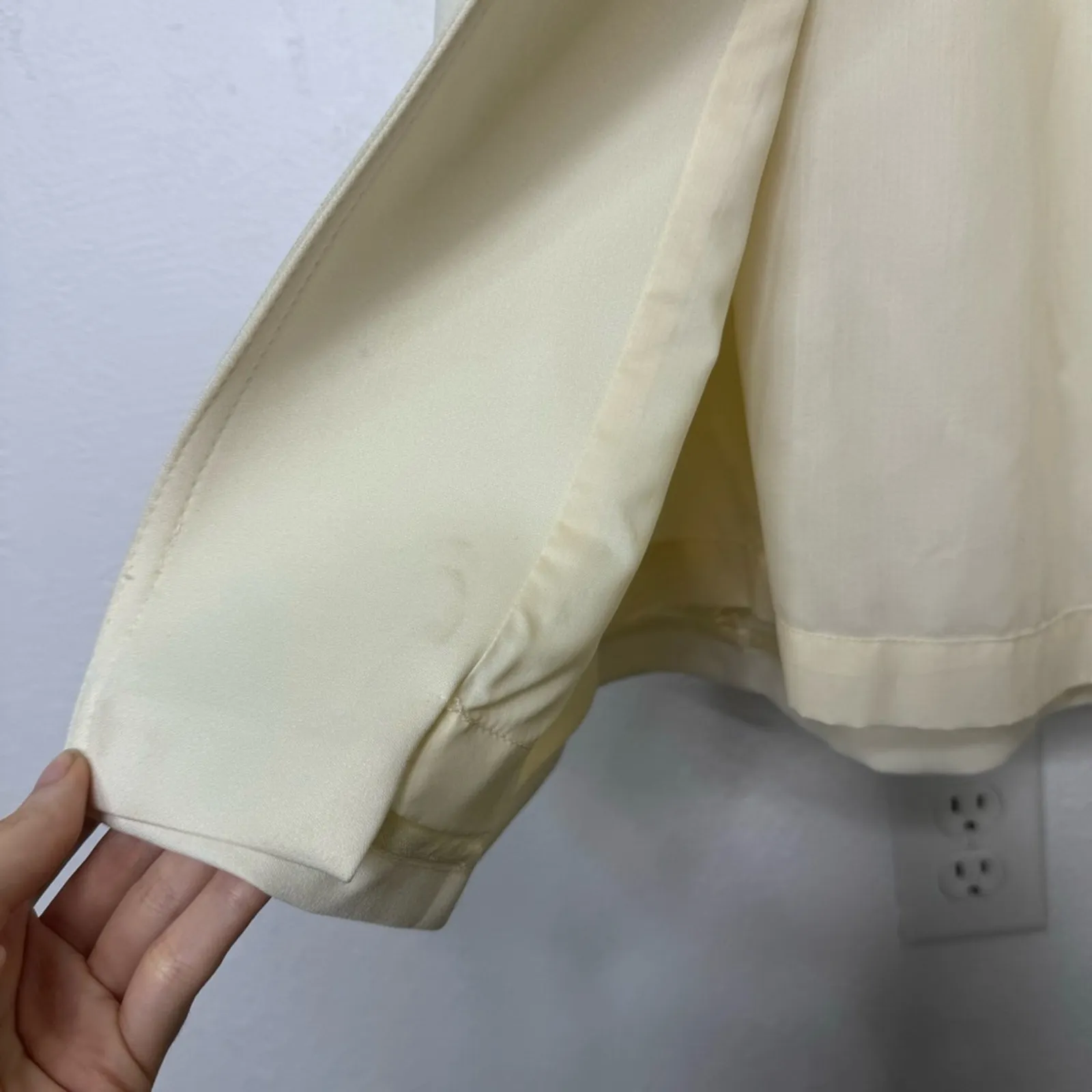 Vintage London Fog Cream Trench Coat Cream Light Academia Size 16 Petite - Image 9