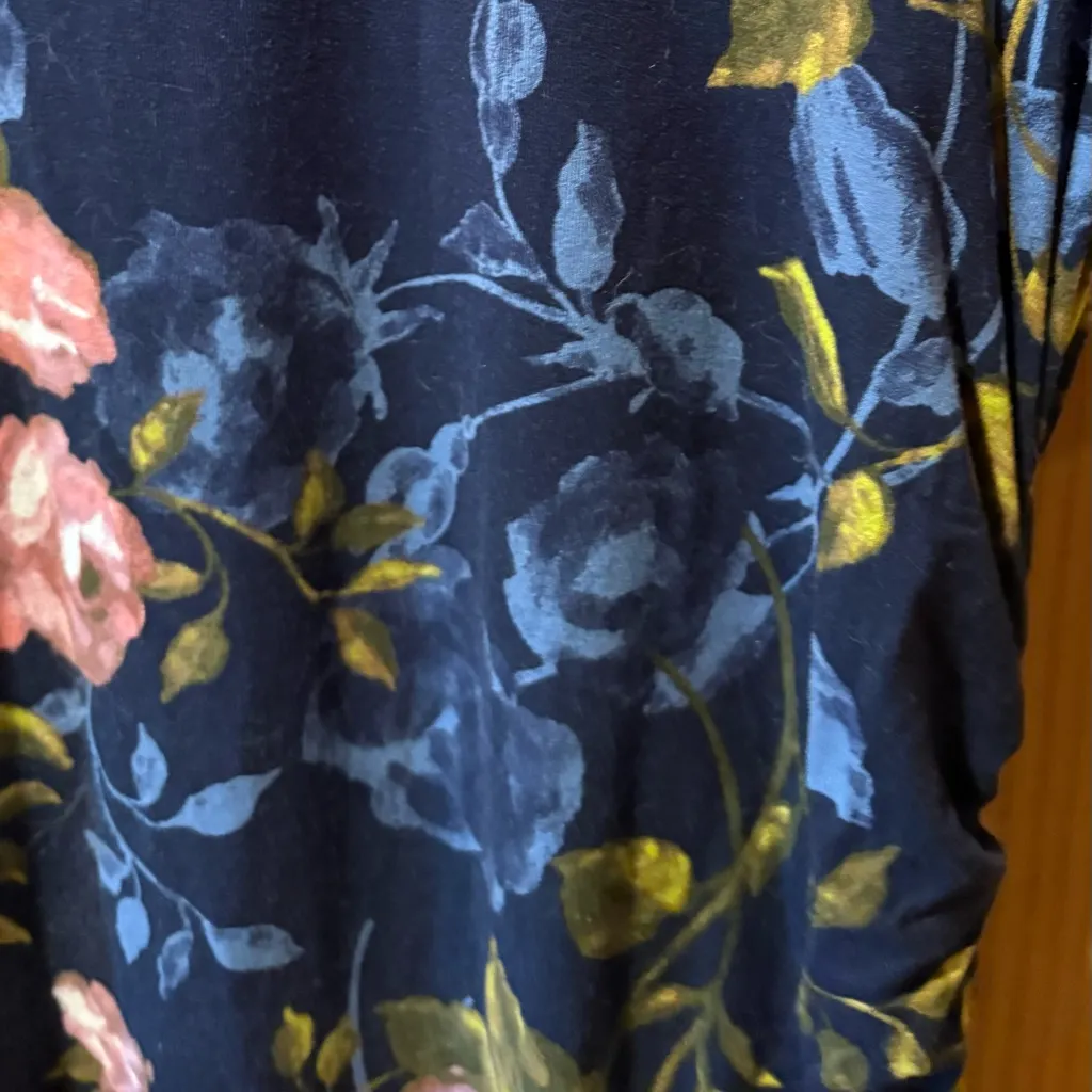 Motherhood Maternity Navy Floral Midi Dress size XS - Image 5