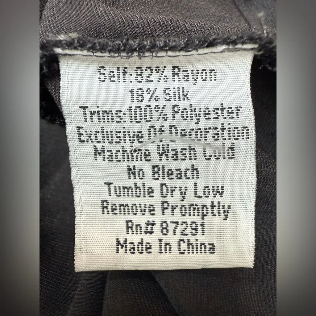 Johnny Was Black Velvet Top /Tunic  with Colorful Embroidery size S - Image 10