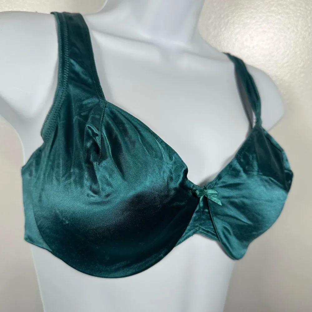 Vintage Maidenform 34D Bra Satin Seduction Stretch Adjustable Straps Nylon Blend - Image 2