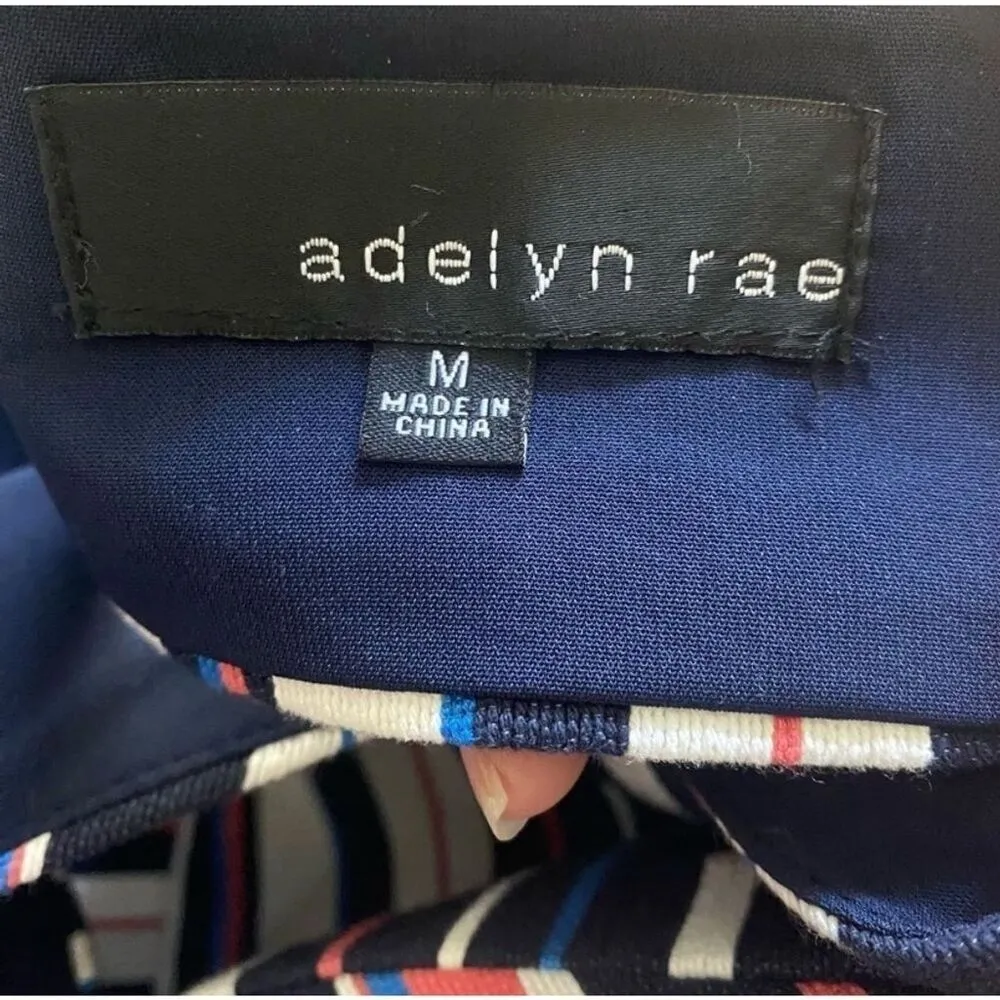 Adelyn Rae M Striped Fit-and-Flare Sleeveless Dress Multicolor Twee Preppy - Image 3