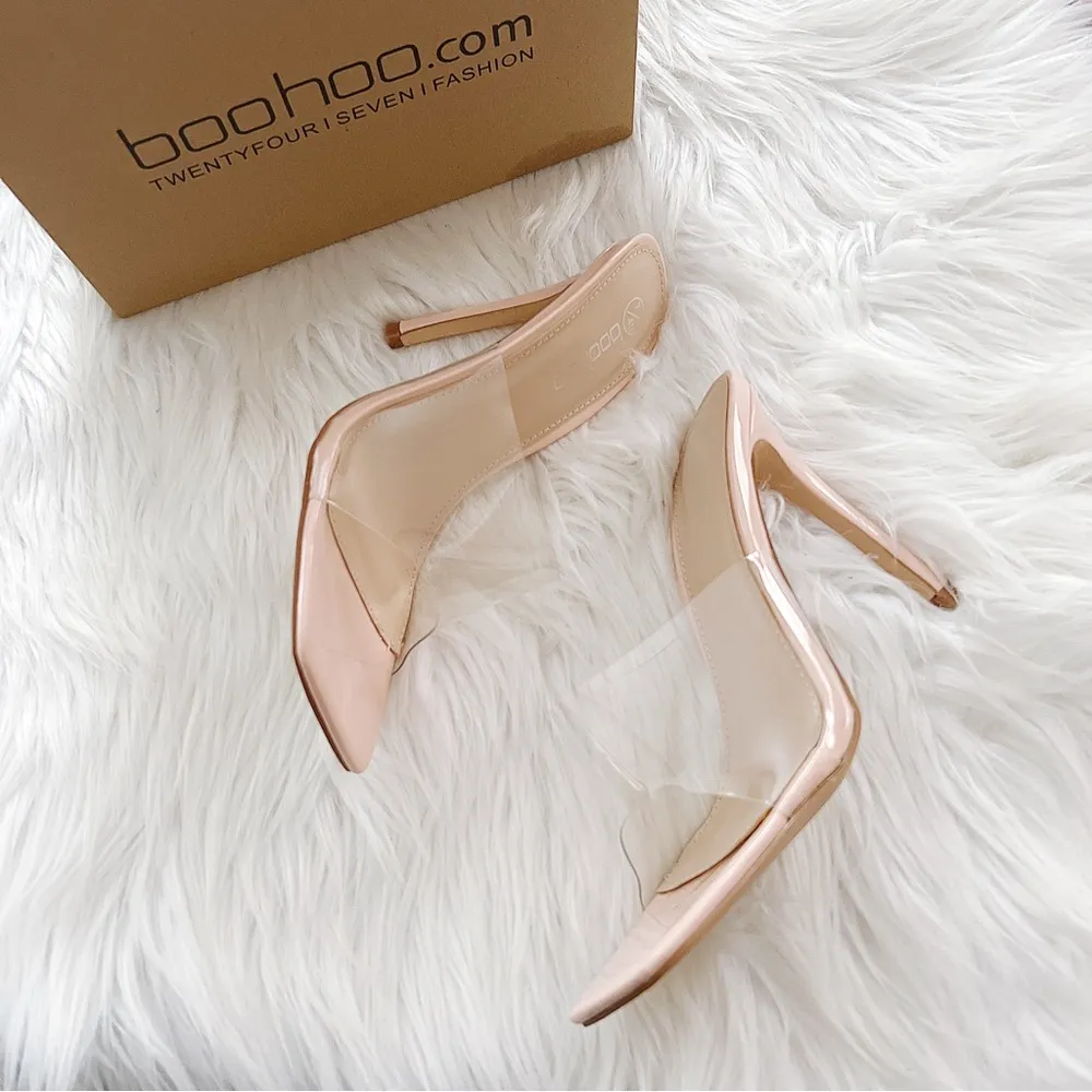 💖Boohoo Clear Square Toe Mules💖⭐️ - Image 3