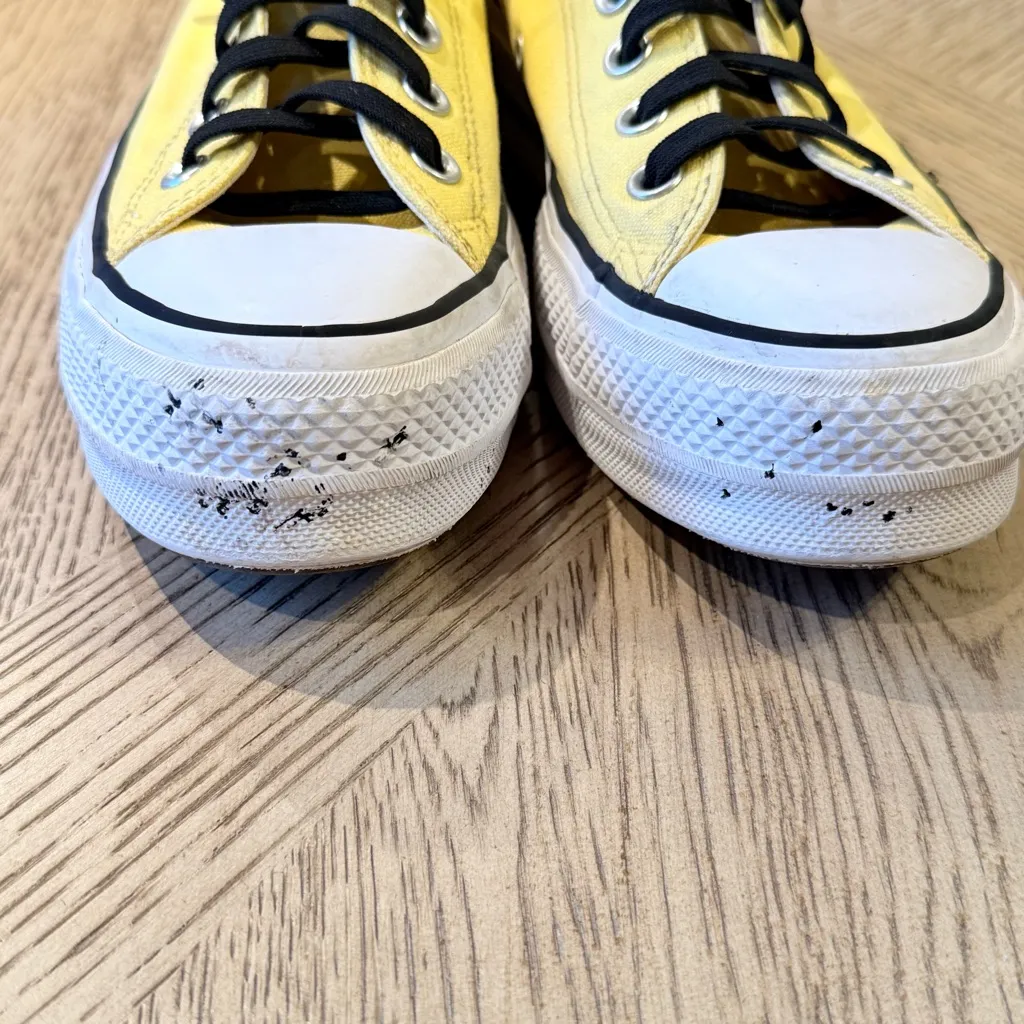 Converse CT All Star Lift OX 568627C Women’s Size 8 Butter Yellow Canvas Shoes - Image 6