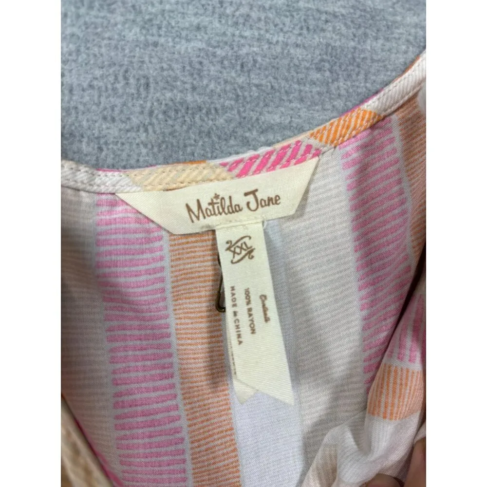 Matilda Jane Striped Sleeveless‎ Jumpsuit Womens XXL - Image 8