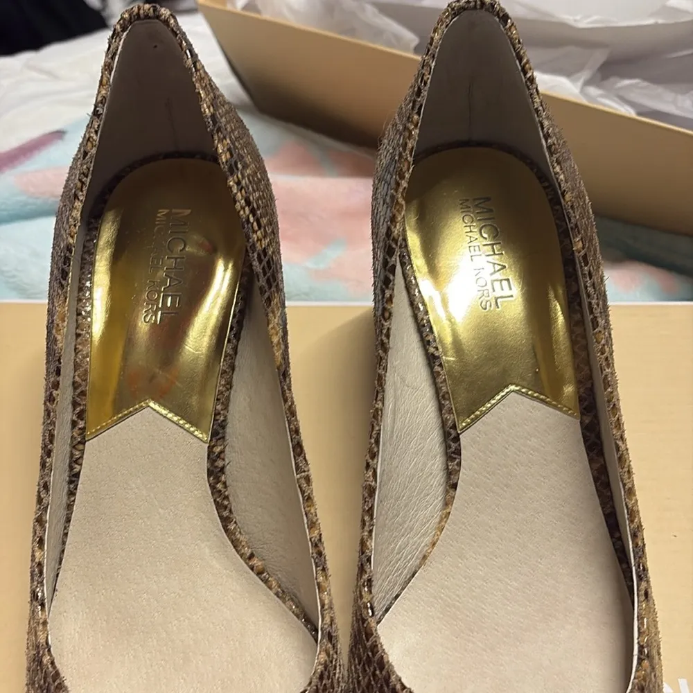 Michael Kors Brown Snakeskin Women's Heels - Image 7