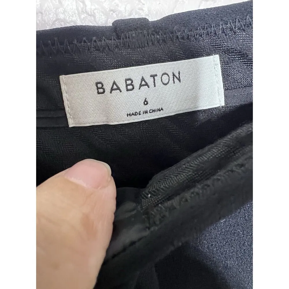 ARITZIA Babaton Pants Women Sz 6 Black Straight Office Career Classic - Image 3