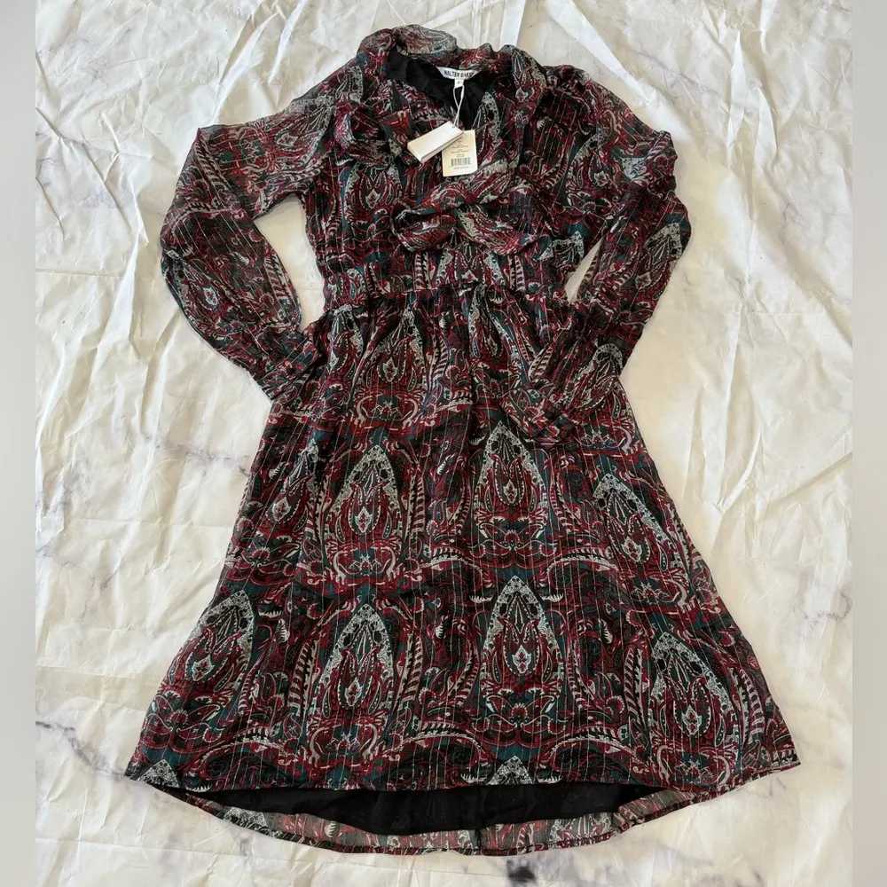 WALTER BAKER Long sleeved midi dress with draped bow neckline ✨ - Image 5