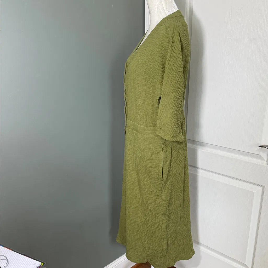 Soft Surroundings Sage Green Textured Dress - Image 4