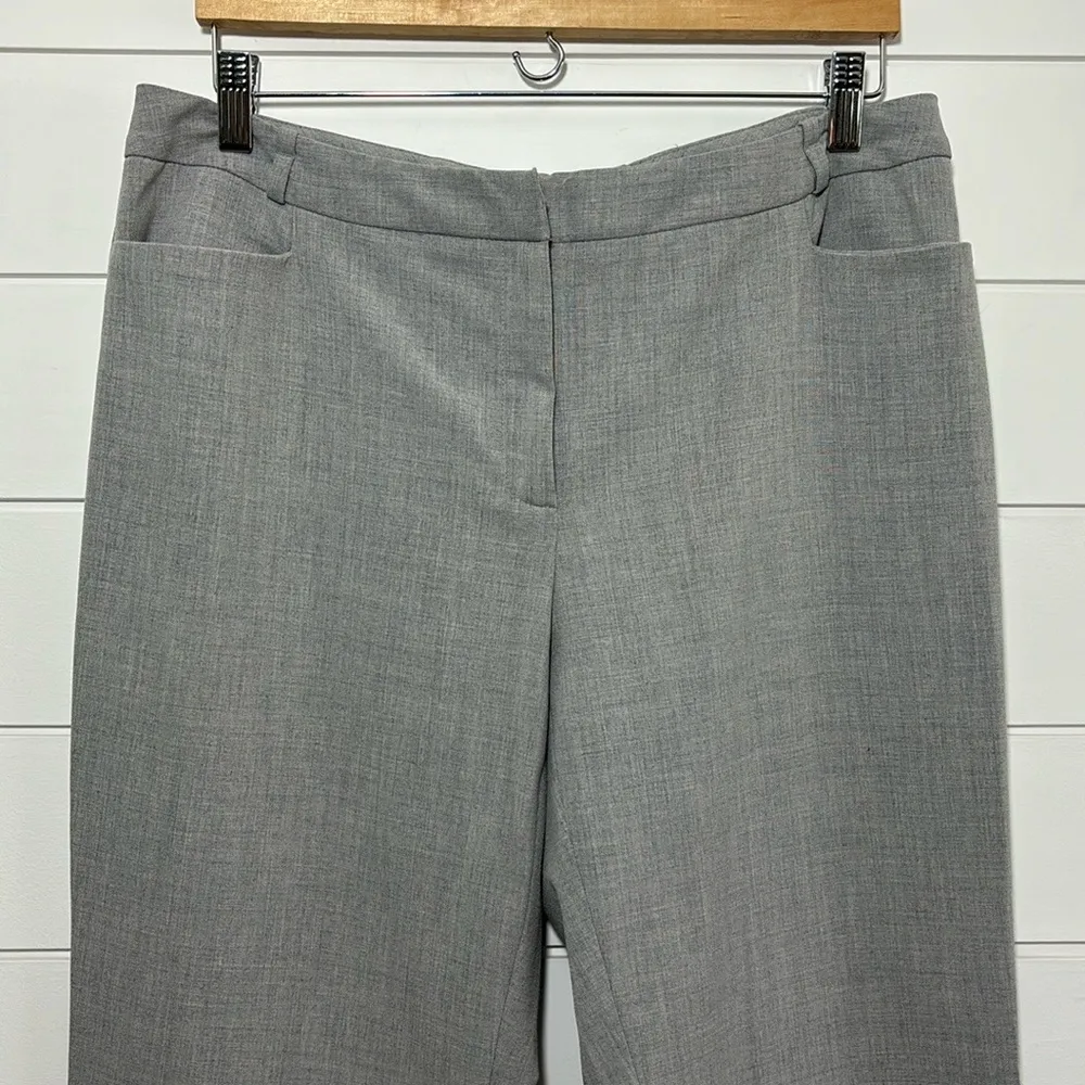 Calvin Klein Womens Size 10 Dress Pants Gray Striped Flat Front Lined,Modern Fit - Image 3