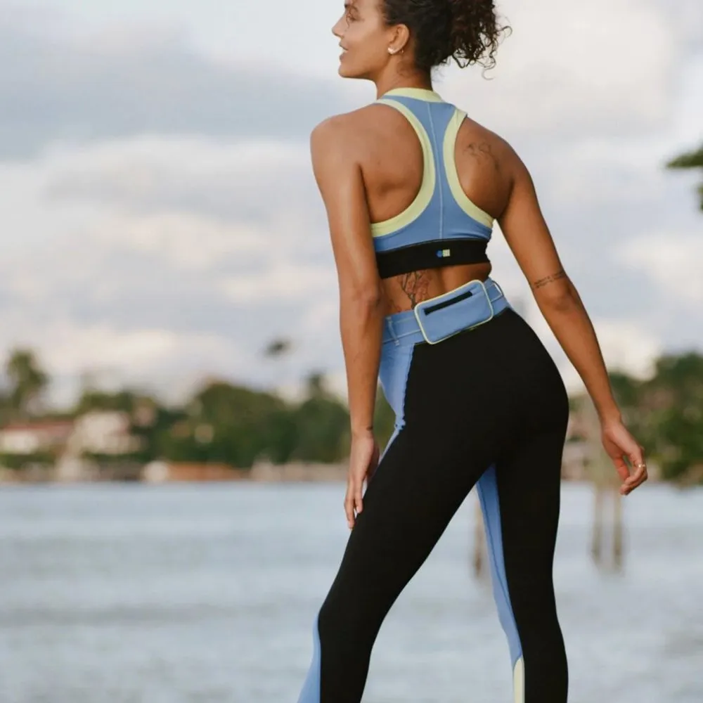 Solid & Striped Sport Trek High Neck Bra Laguna Blue Multicolor (Small) - Image 4