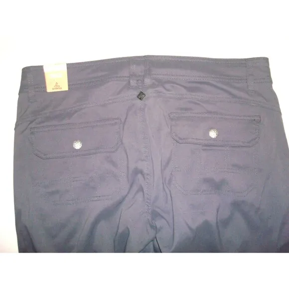 New NWT Womens Prana Pants Halle 16 Gray Coal Zip Pockets UPF 50 Convertible - Image 2