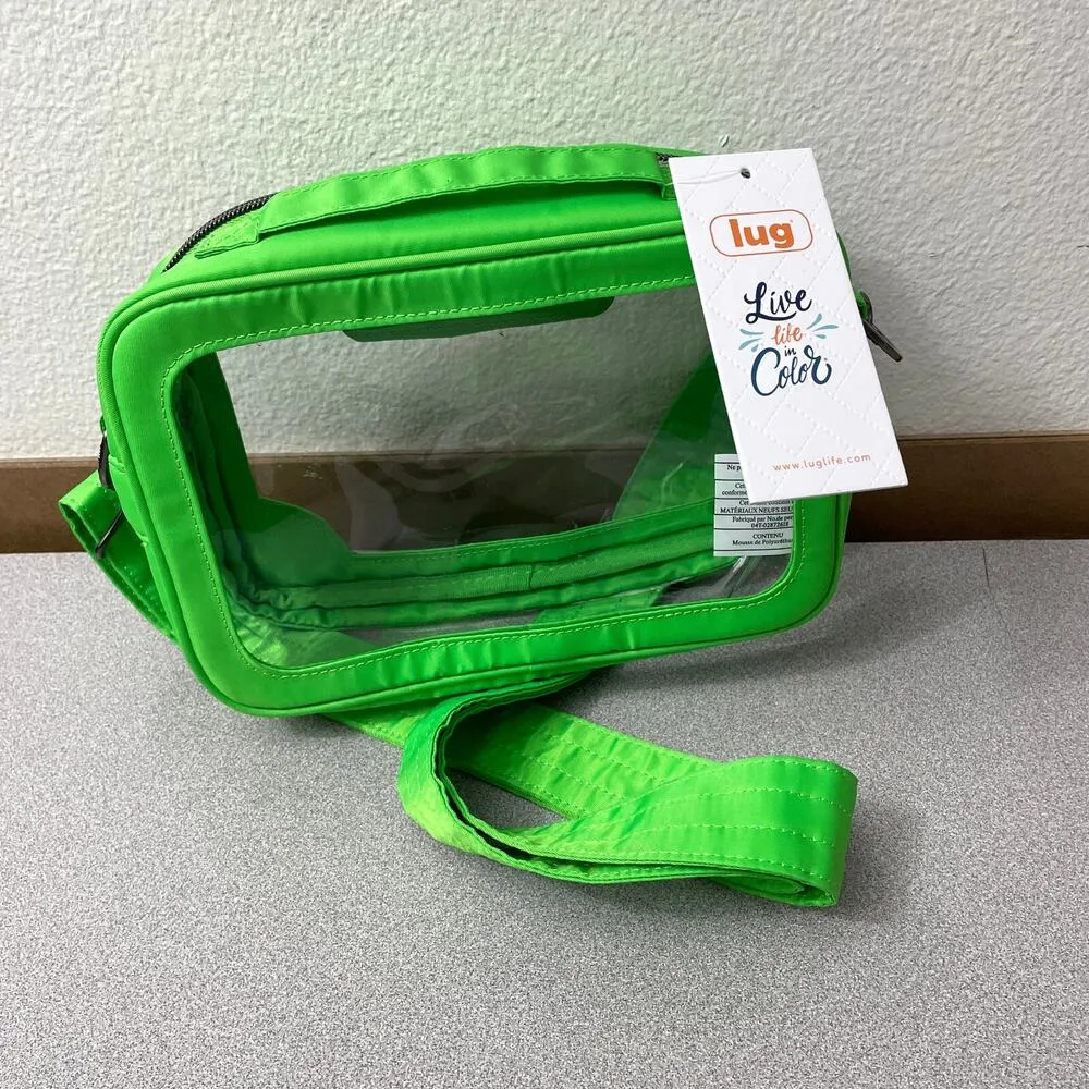 Lug Carriage Stadium Bag Lime Green See Thru Crossbody Adjustable Strap NWT - Image 2