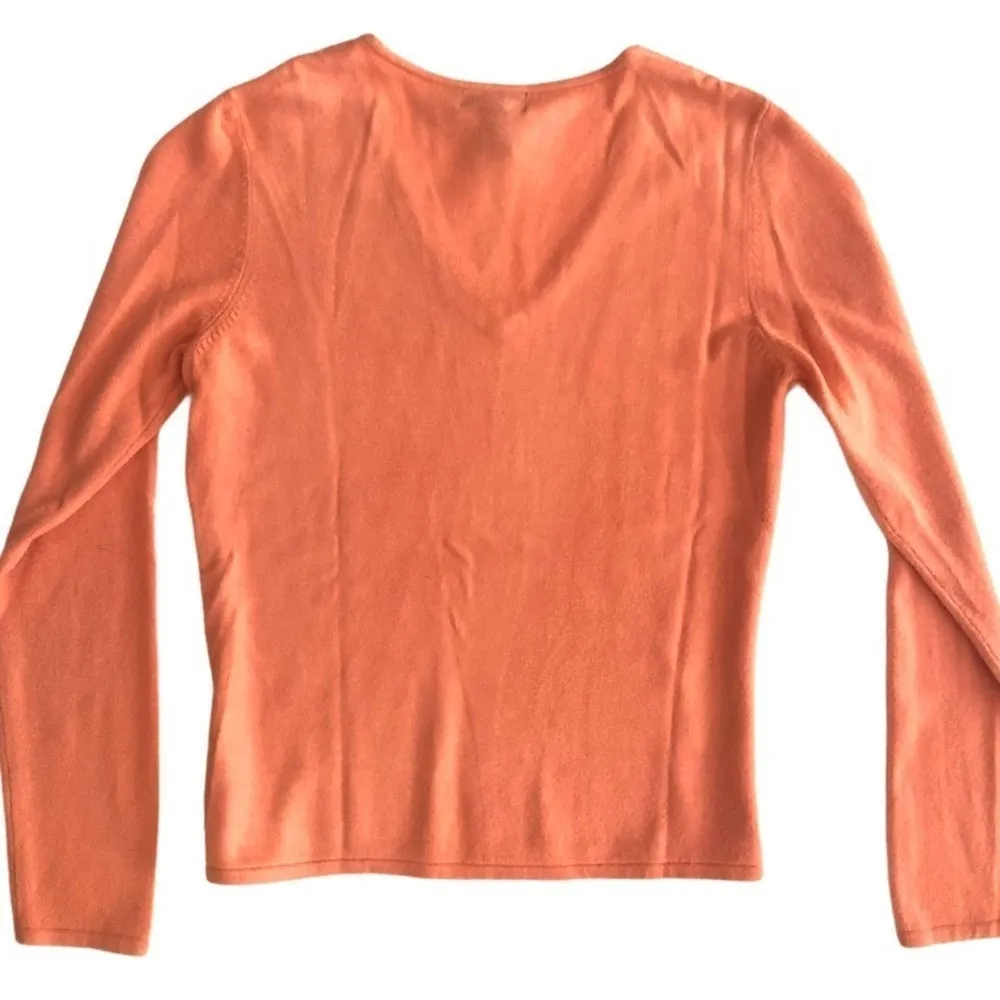 NEW YORK & CO Vibrant Orange Peach V - Image 5