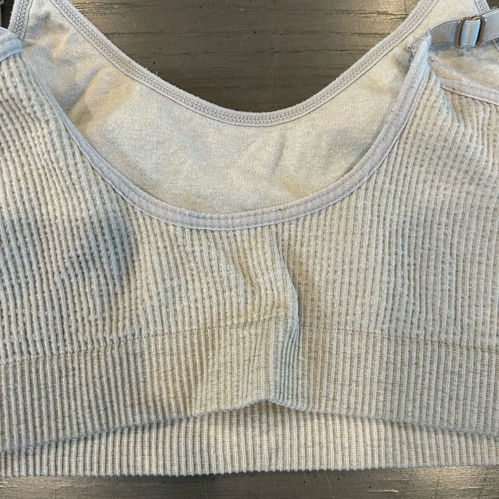 Lucky Brand Ribbed Gray Bralette - Image 6