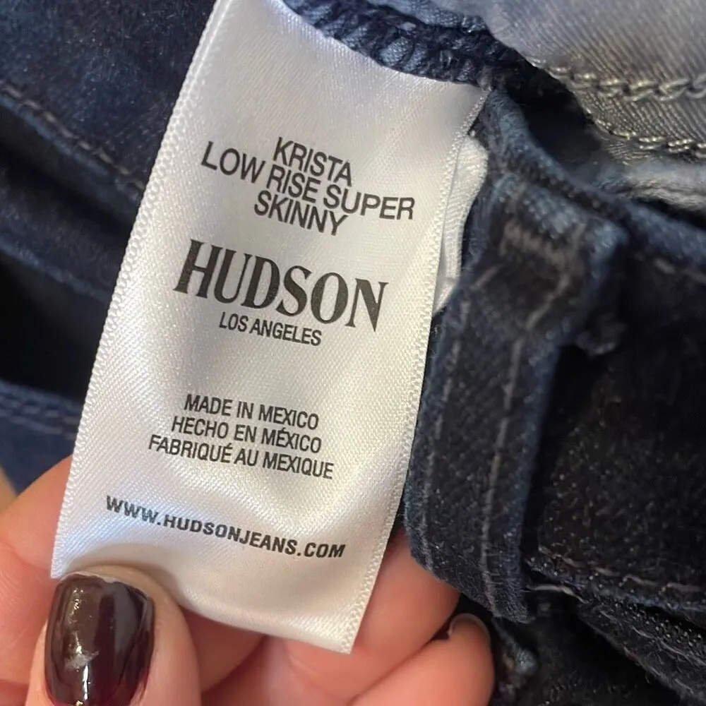 Hudson Krista dark wash low rise super skinny jeans 24 - Image 6