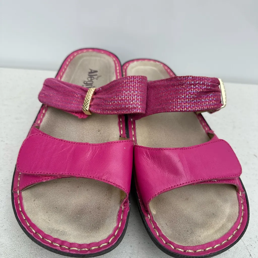 Alegria Womens US8 EU 39 Karmen Fuchsia Mixer Kar-105 Pink Slip On Slide Sandal - Image 3
