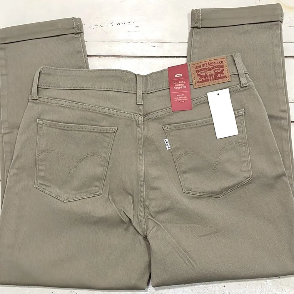 Levi’s Mid Rise Skinny Cropped Jeans Slim Fit Stretch Cotton waist 31 - Image 4