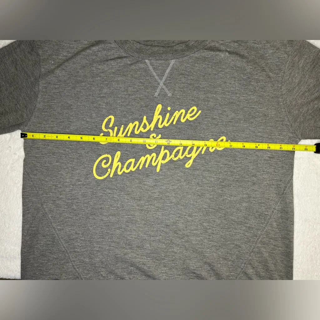 C&C California Sunshine & Champagne Sweatshirt in Gray Size XL Long Sleeve - Image 8