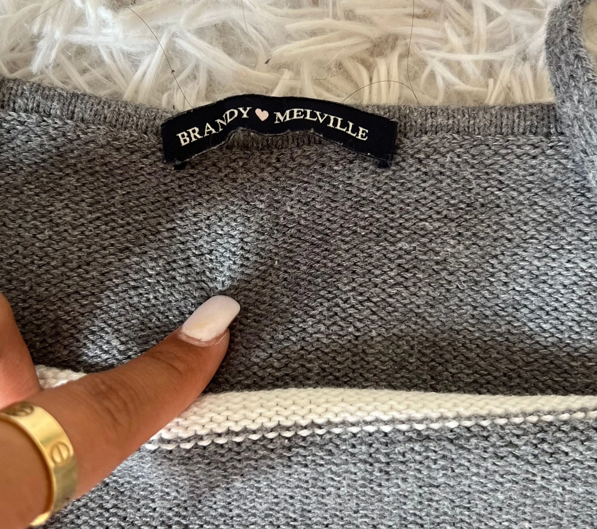 Grey Knit Tank Top - Image 4